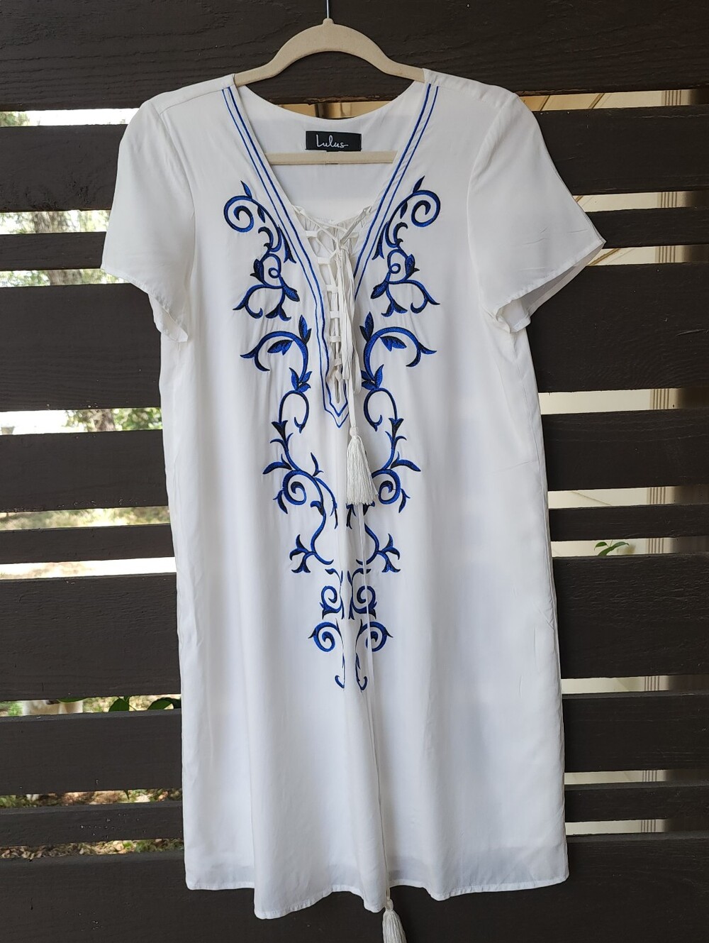 Lulu's Embroidered Tunic Dress Size Medium Boho Chic
